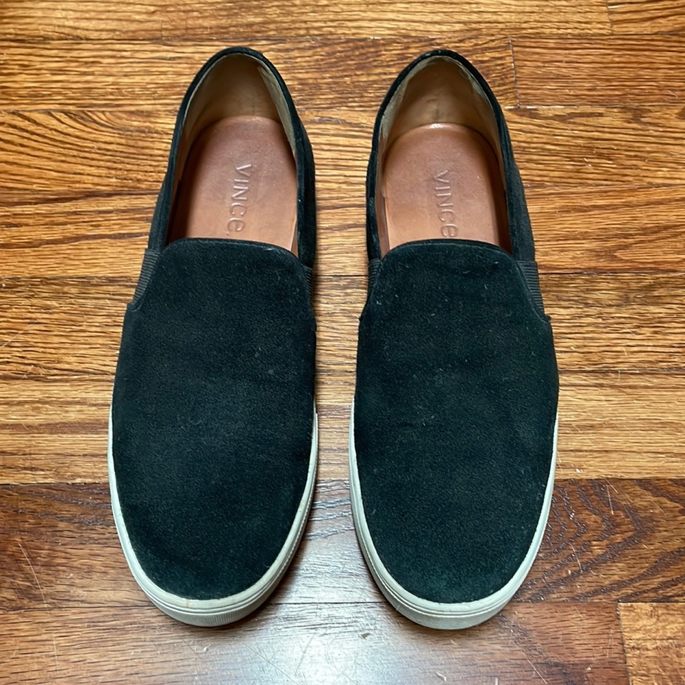Vince Black Suede platform sneakers